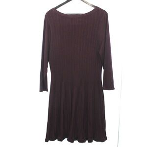STYLE & CO Purple Plum Wine Boat Neck Long Sweater Women's Size 1X